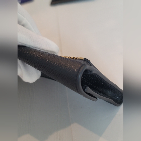 Coach Crossgrain Leather Envelope Wallet Black - Picture 8 of 13